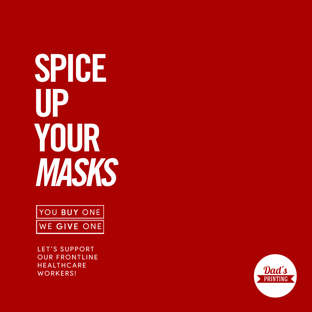 Historical animated Dad’s Printing mask campaign